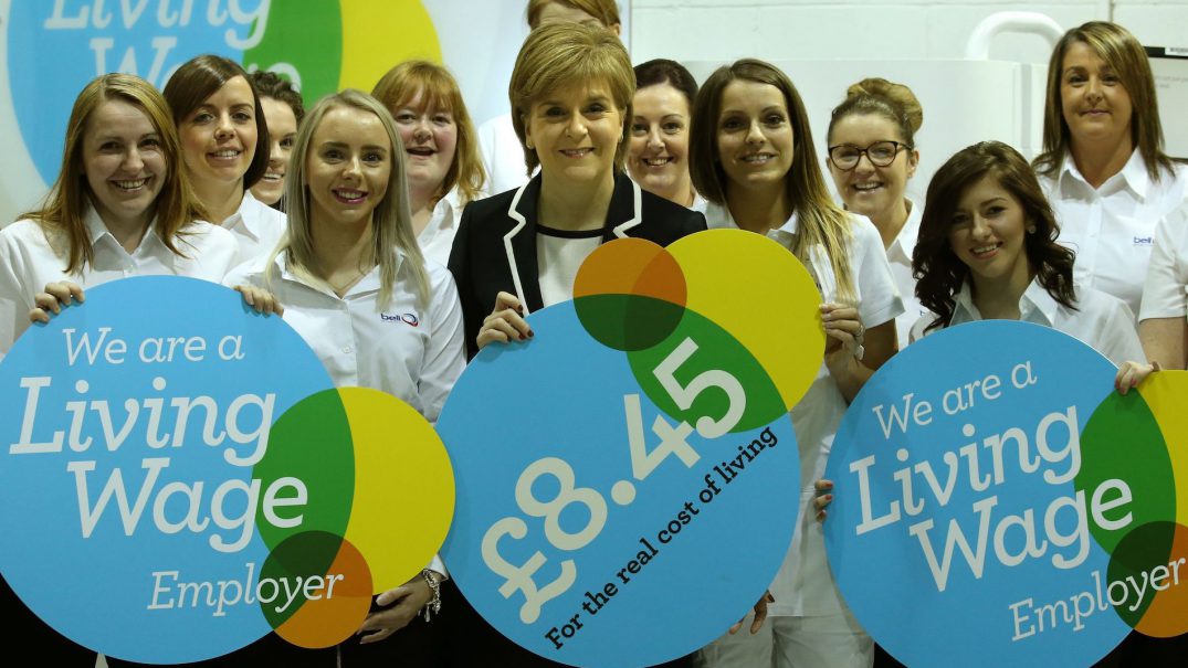 Scotland's First Minister Nicola Sturgeon at an event to mark the start of this year's Living Wage Week. Picture by Andrew Milligan PA Wire/PA Images
